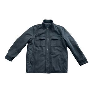 Men’s Apt. 9 Wool Zipper with Snap Closure Heavyweight Jacket Black Size XL
